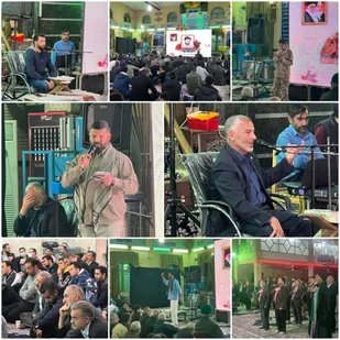 مراسم بیستمین یادبود شبی با شهدای محله مرانک شهر آبسرد