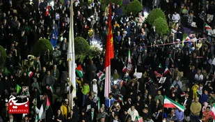 مردم اصفهان در حمایت از انتقام سخت سپاه پاسداران انقلاب اسلامی تجمع کردند