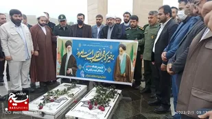 غبار روبی گلزار شهدای گمنام شهرستان لالی