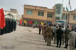 صبحگاه مشترک نیروهای نظامی و انتظامی شهرستان بهار