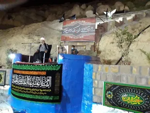 اعزاداری سالار شهیدان امام حسین(ع) در  محل یادمان شهدای گمنام شهر آبگرم
