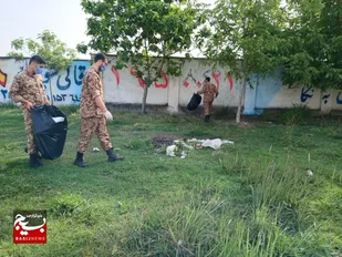 اقدام طبیعت&zwnj;دوستانه پاسداران و سربازان سپاه کربلای مازندران