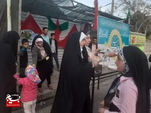 برپایی ایستگاه صلواتی به همت جهادگران حوزه مقاومت بسیج "عفاف" در شهر اسدیه