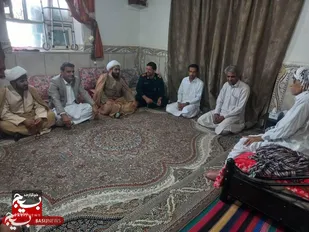 دیدار و دلجویی امام جمعه سراوان از یوسف&zwnj;خان نعمت&zwnj;الهی معتمد شهرستان گلشن
