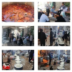طبخ ۱۲۰۰ پرس غذای گرم به همت موکب ثارالله دشت بزرگ