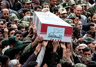 ورود پیکر مطهر 93 شهید گمنام از مرز شلمچه