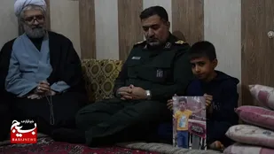دیدار و دلجویی فرمانده و نماینده ولی فقیه سپاه ثارالله از خانواده شهدای تروریستی کرمان