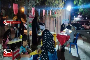 ارائه خدمت در غرفه فرهنگی موکب آیت الله بهاری (ره)