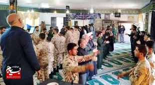 مشق عشق و عزاداری هیأت ثار الله سربازان ولایت ناحیه کاشمر + عکس