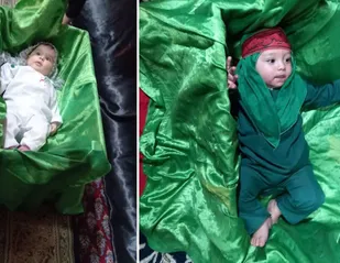 مراسم شیرخوارگان حسینی در امیرآباد برگزار شد