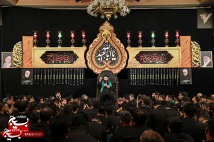 مراسم عزاداری هیئت رزمندگان اسلام قم در گلزار مطهر شهدا