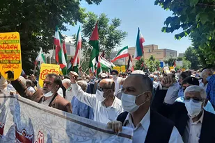 حمایت از مردم مؤمن و مبارز فلسطین در کرج+تصاویر