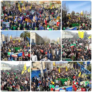 راهپیمایی عظیم ۲۲ بهمن در پیشوا /حضور پر شور مردم پیشوا در جشن 45 سالگی انقلاب اسلامی