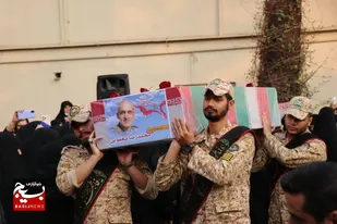 مراسم وداع با پیکر&zwnj;های مطهر ۸ شهید مدافع حرم در معراج شهدای تهران