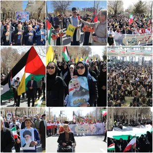 فوتو کلیپ راهپیمایی روز قدس در شهرکرد
