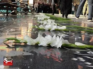 گلباران مزار مطهر شهدای گرانقدر ساوه