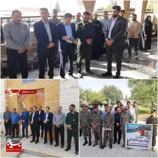 غبارروبی و عطرافشانی مزار مطهر شهدا در قلعه تل