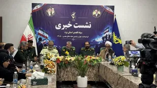 نشست خبری فرمانده سپاه الغدیر با اصحاب رسانه به مناسبت هفته دفاع مقدس