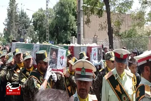 تشییع پیکر مطهر شهیدان فراجا در تویسرکان