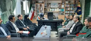 دبیر شورای هماهنگی مبارزه با مواد مخدر مازندران با فرمانده سپاه کربلا دیدار کرد + تصاویر