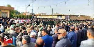 تشییع باشکوه پیکر پاک شهید "فریدون غلامی" با حضور خیل جمعیت در دزفول