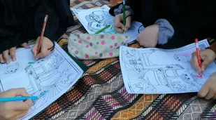 موکب پایگاه الزهرا در مراسم سالگرد شهید سلیمانی
