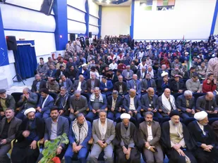 بسیجیان فریدن در اجتماعی پرشور در هفته بسیج