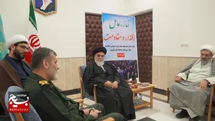 دیدار فرمانده سپاه صاحب&zwnj;الامر(عج) استان قزوین و هیئت همراه با تولیت مسجد مقدس جمکران