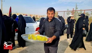 راهپیمایی باشکوه مردم شهرک مهرگان در اربعین حسینی
