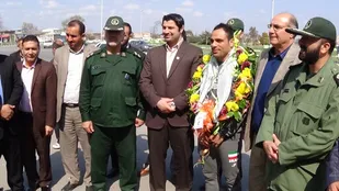 استقبال گرم مسئولین از کشتی گیر گلستانی