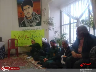 برگزاری یادواره خانگی  شهید علی اکبر قربانی پور در منزل پدرآن شهید در شهر راین