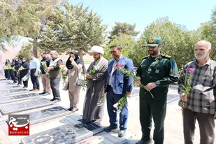 تجدید میثاق خبرنگاران تویسرکانی با شهدای منطقه سرابی به مناسبت هفته خبرنگار