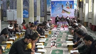 برگزاری مراسم جزء خوانی و تفسیر قرآن کریم در مساجد شهرستان&zwnj; حاجی&zwnj;آباد