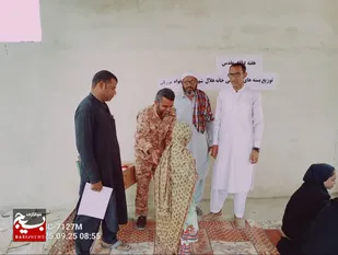 توزیع بسته های بهداشتی در روستای عورکی