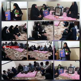 دیدار صمیمانه بسیجیان بندزرک با پدر شهید والامقام حسین نوایی&zwnj;نسب در روستای کلوت شهر زهوکی میناب
