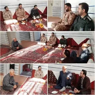 دیدار فرمانده سپاه پیشوا با رزمنده هشت سال دفاع مقدس