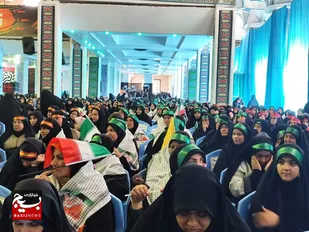 تجمع پر شور بسیجیانی کرمانی در حسینیه ثارالله