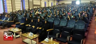 حضور مسئول بسیج جامعه زنان خراسان جنوبی در جمع دانشجویان