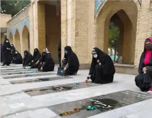 عطرافشانی گلزار شهدای شهریار