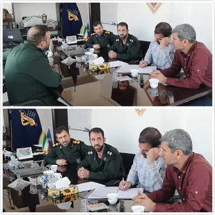 دیدار مسئول بسیج مهندسین سپاه استان تهران با فرمانده ناحیه پیشوا