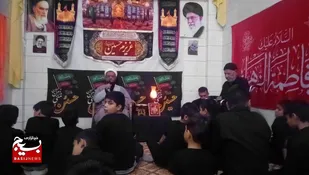 مراسم عزاداری هیات دانش آموزی در شهر وردنجان