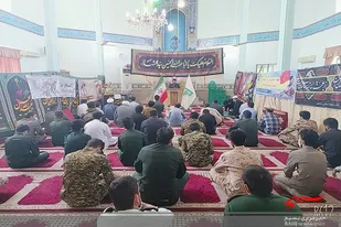 گرامیداشت هفته دفاع مقدس در نمازعبادی سیاسی جمعه در شهرستان نیکشهر