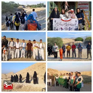 کوهپیمایی بسیجیان دشتستان به یاد شهید رضا نجفی و گرامیداشت حماسه زنان لرده