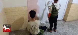 رنگ آمیزی و زیباسازی ۴ مدرسه در اردوی نوروزی جهادگران شهرستان کارون
