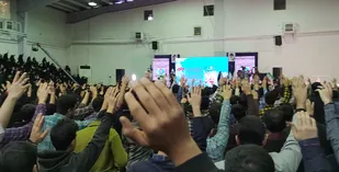فریاد لبیک یا خامنه ای دانشجویان دانشگاه فردوسی مشهد