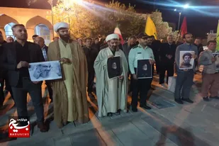 تجمع مردم فامنین در محکومیت اقدام جنایتکارانه رژیم صهیونیستی در به شهادت رساندن شهید مقاومت