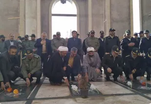 تجدید میثاق مسئولین شهرستان مهریز با شهدا