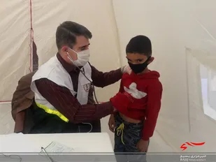 برپایی دومین بیمارستان صحرایی یک روزه در منطقه چم پلک شاهیوند