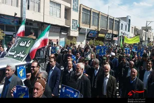 راهپیمایی مردم نهاوند در حمایت از سپاه پاسداران انقلاب اسلامی
