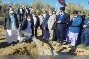 افتتاح ۵۵ هکتار اجرای سیستمهای نوین آبیاری در شهرستان میرجاوه